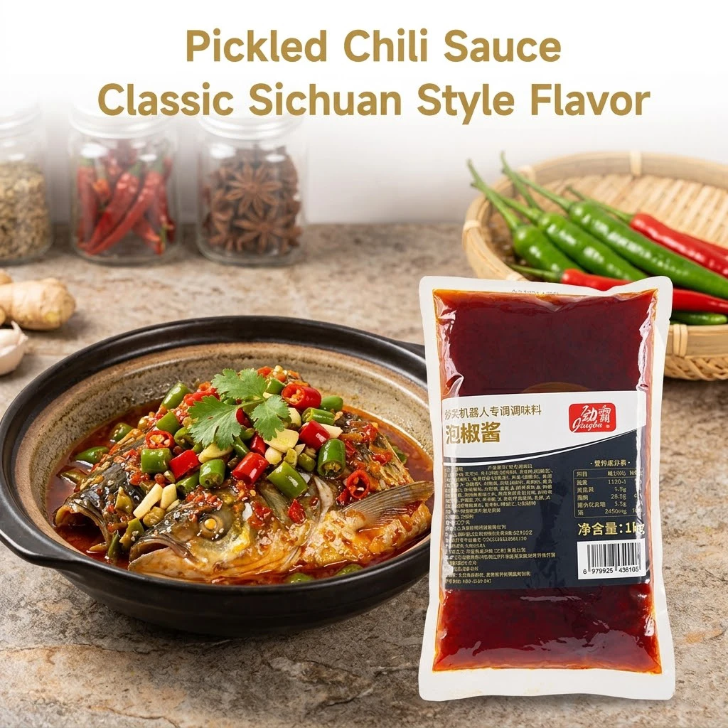 Premier Gefermenteerde Chili-pepers Vervaardig Volgens Tradisionele Metodes, Klassieke Sichuan-styl Suur-Spysige Smak 1 kg × 10 Massa-kookpak