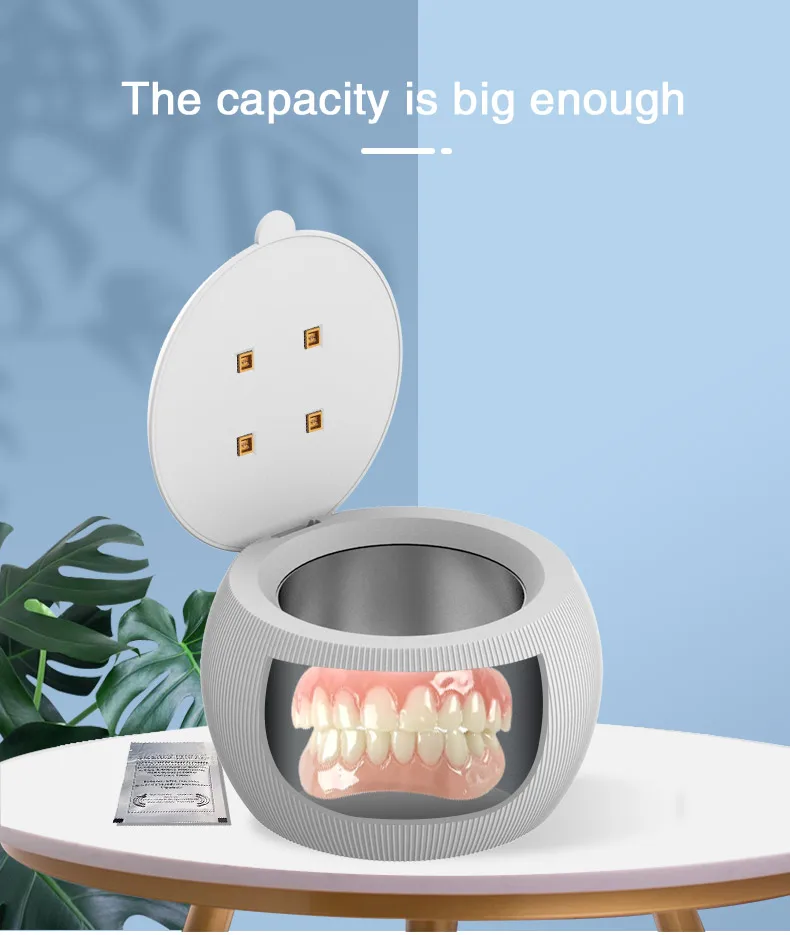 Multi Function Rechareble Portable Ultrasonic Cleaner Vibration Wash Jewelry Ring Makeup Tools Cleaning Box Washer With UV