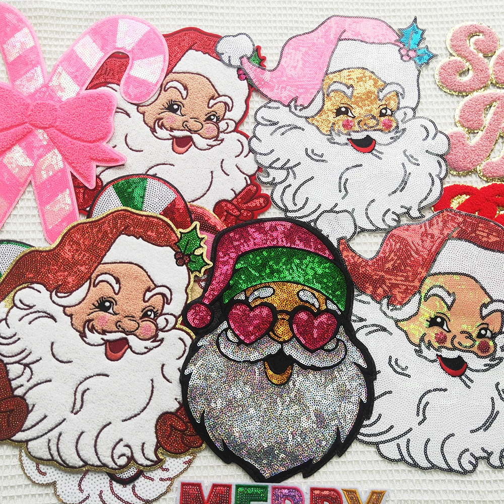 Factory Custom Wholesale Santa Baby Christmas Towel Embroidery