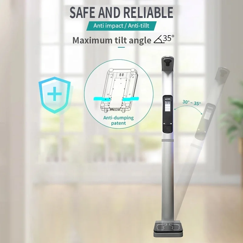 product coin operated ultrasonic bmi body height measure weight fat scale digital measuring device for human-66