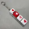 Four-key transparent shell - heart-shaped printing