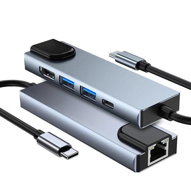 ethernet powered usb hub sd tf docking station pd fast card reader otg printer laptop hub usb for macbook hdmi network