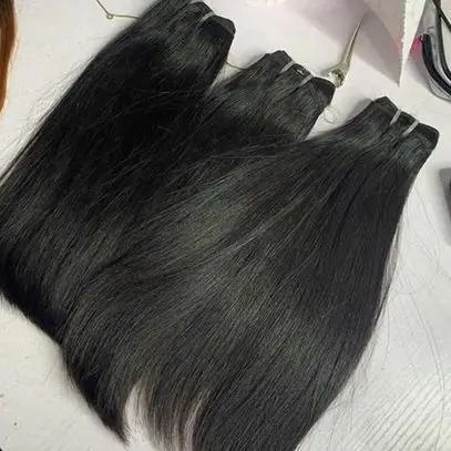 Лучшее качество супер двойная вычерченная кость прямые пряди натуральные черные необработанные вьетнамские человеческие волосы доступны 26