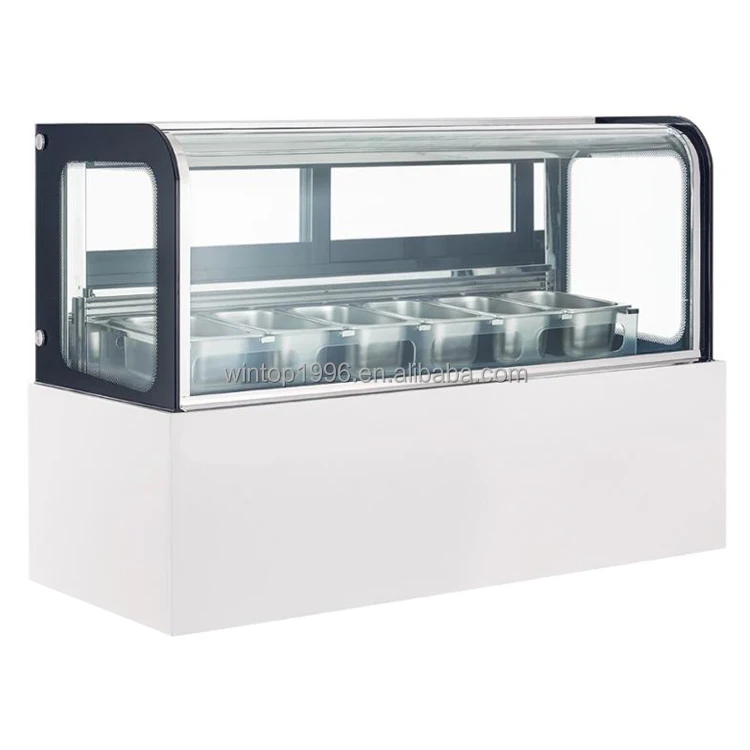 Commercial ice cream display cabinet  Desktop 6 pans gelato displays Popsicle showcase