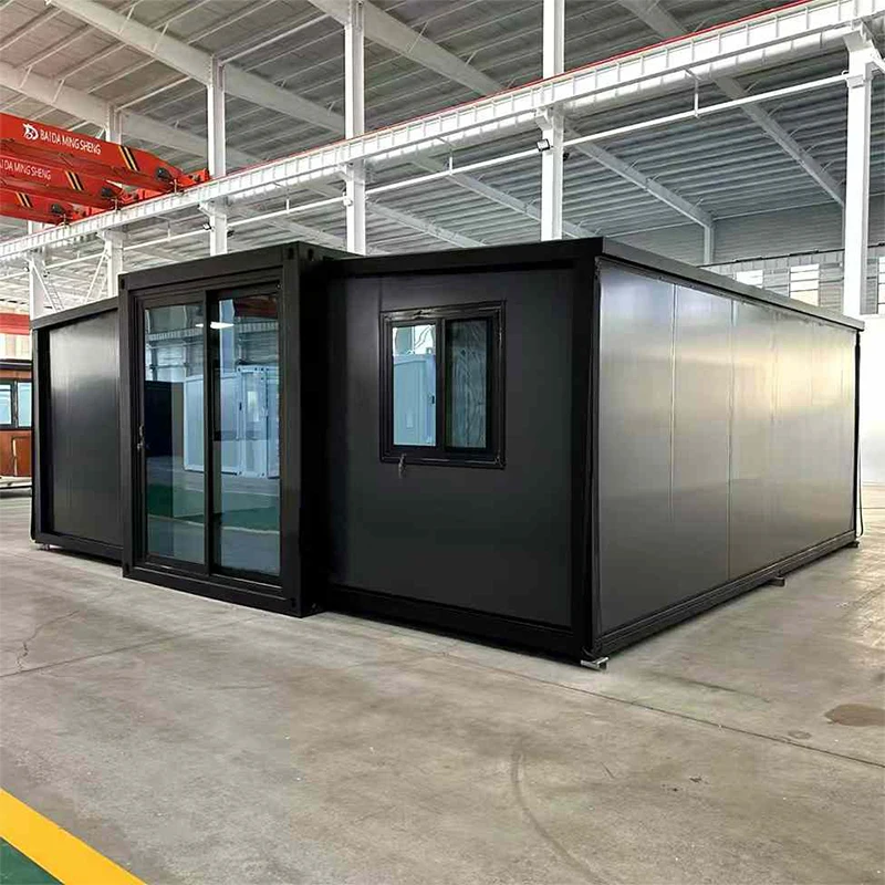rumah Kontainer 2 Lantai Dapat Diperluas 40ft Rangka Baja Galvanis 2 Kamar Tidur Lengkap dengan Perabotan Rumah Prefab untuk Kehidupan Keluarga di Perkemahan