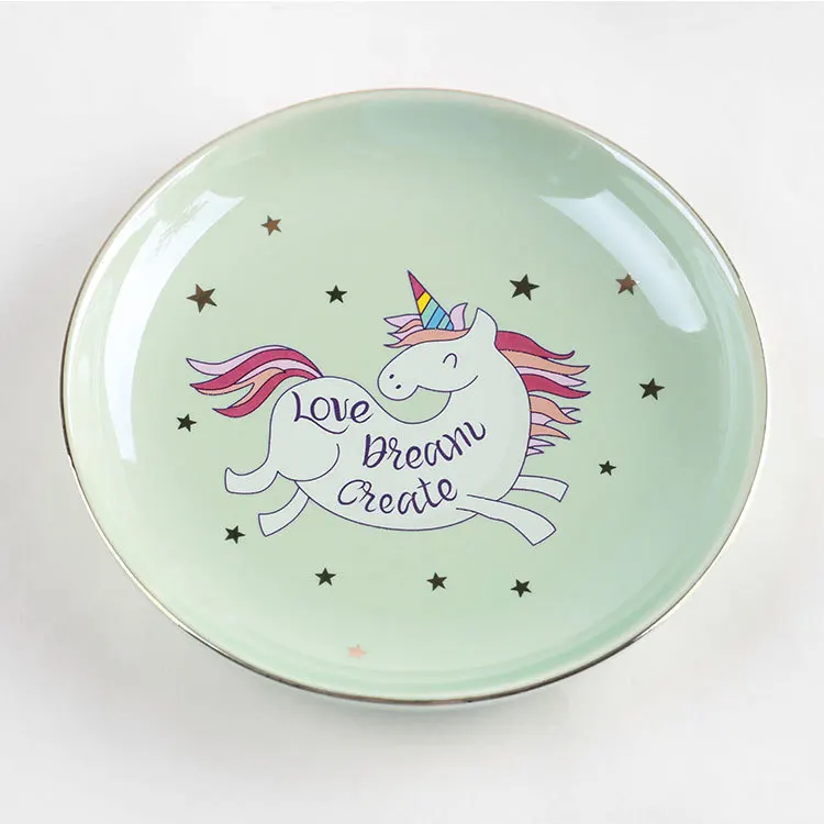 unicorn ceramic plates