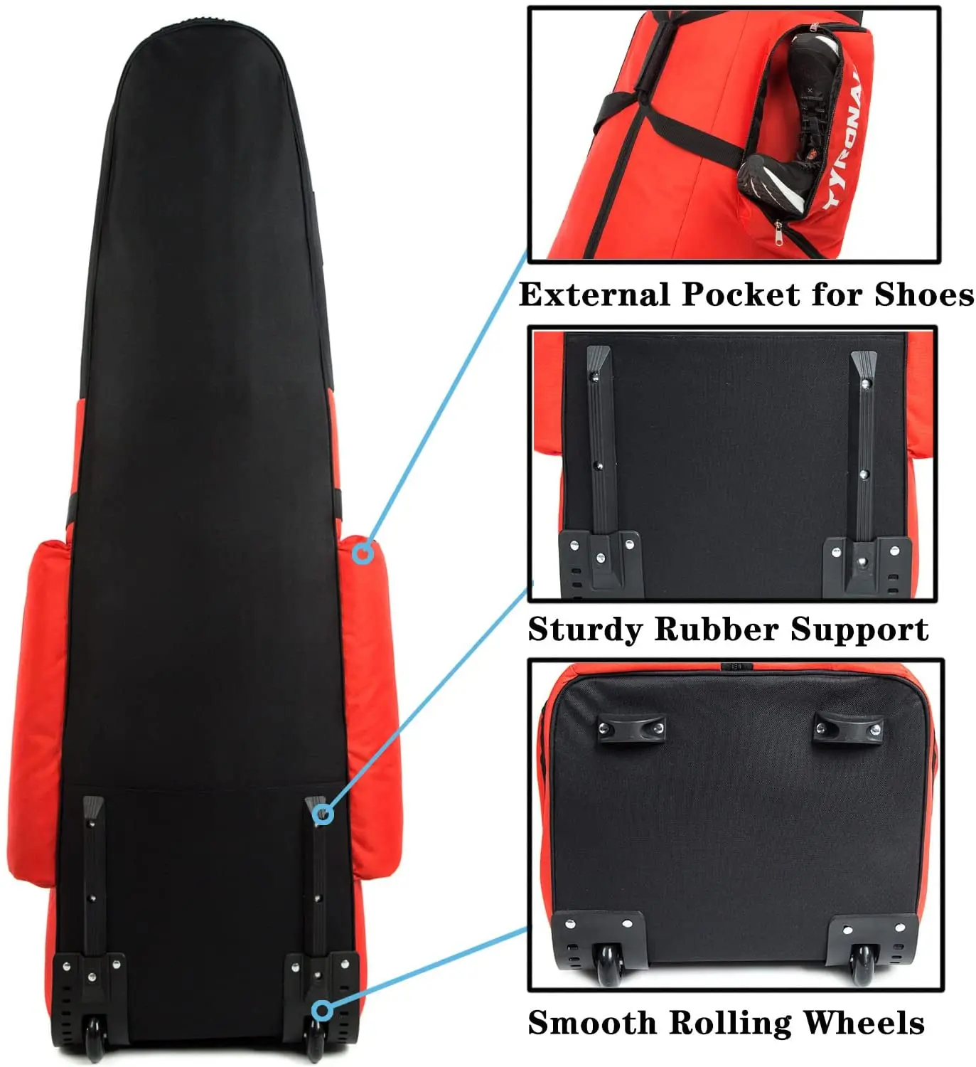 Нейлоновая износостойкая мягкая сумка для гольф-клуба с колесами, сумка для гольфа, Дорожный Чехол для авиакомпаний