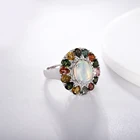 Opal Rings Ringsopal Cz Ring High Quality Natural Opal Tourmaline Gem 925 Sterling Silver Custom Wedding Rings Jewelry Women
