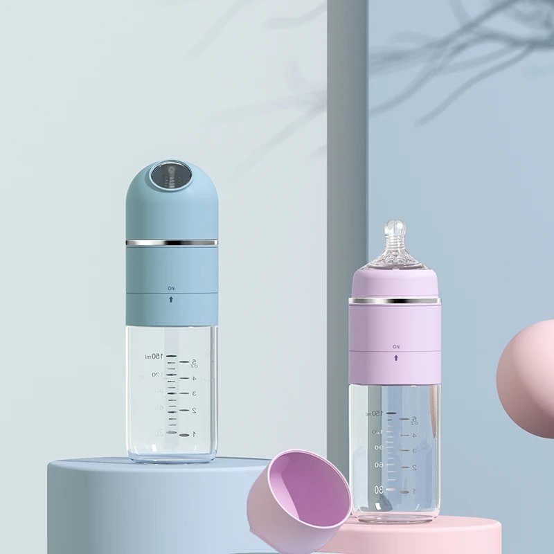 2024 for Amazom Hot Selling BPA-Free 240ml Glass Baby Feeding Bottle with Powder Storage Portable PPsu Baby Bottle