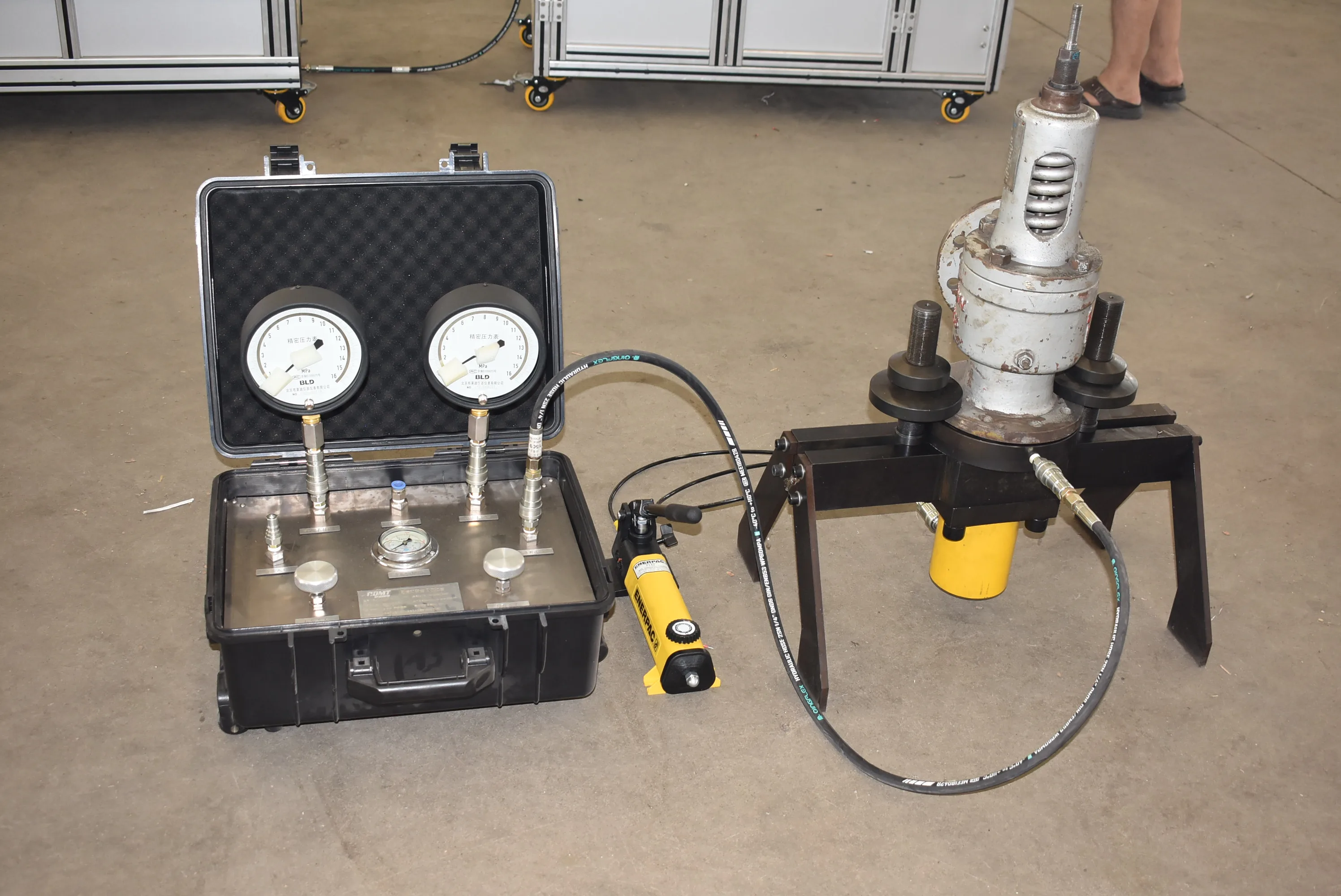 Portable Flanged Air Pressure Safety Valve Calibration Table Relief