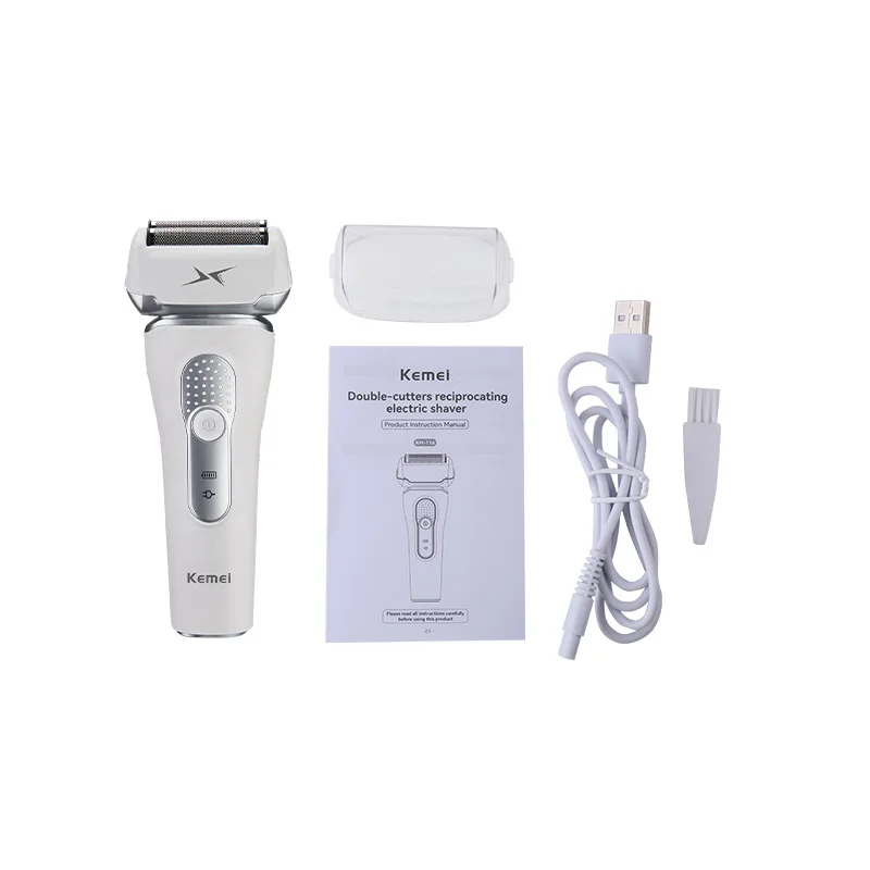 Kemei Electric Shaver Waterproof Men's Shaver Rechargeable Electric Razor Beard Trimmer Shaving Machine