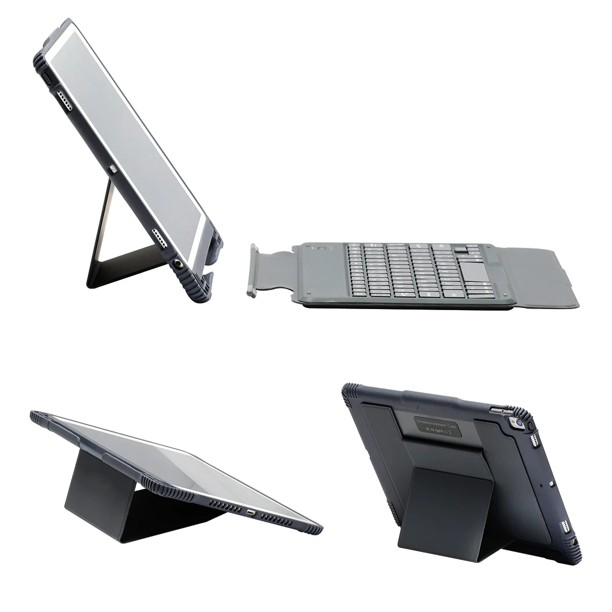 Universal tablet for ipad 10.5 10.2 inch wireless keyboard cover with shockproof  TPU rugged case