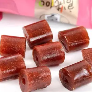 Wholesale  Hawthorn Strips Syrup Preserved Sweet Taste Office Snack Bulk Packaging Hawthorn Roll