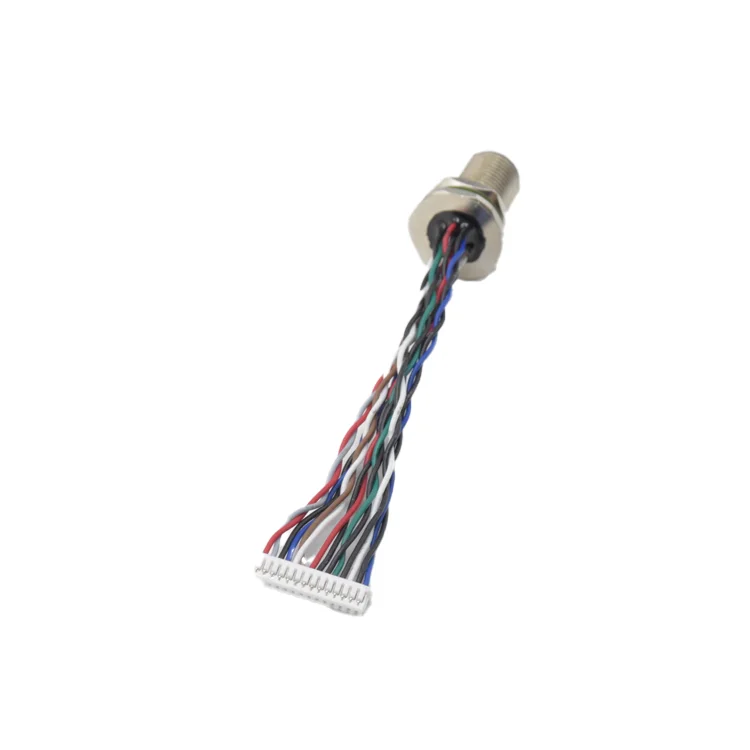 M12 Connector 17 Pin A code Front Fastened Male Socket Wire M12*l.0 To Terminal Connector For Power Panel Mount Connector