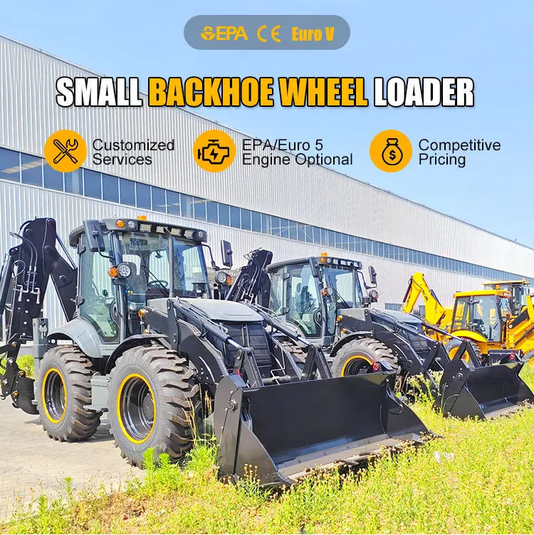 Factory Price Front End Loader 4x4 Backhoe Loader Land Leveling Small Wheel Loader Lifting Capacity 2.8 Tons