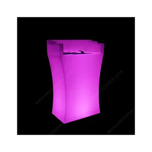 Modern Design Glow White Acrylic Led Podium Table for Outdoor School Hotel or Dining Durable Furniture Plastic Material