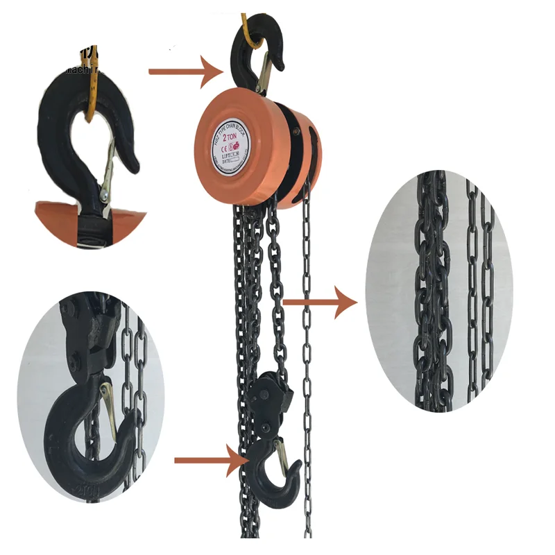 KATSU Paranco A Catena 3 Ton 3000kg 3m Altezza Di Sollevamento