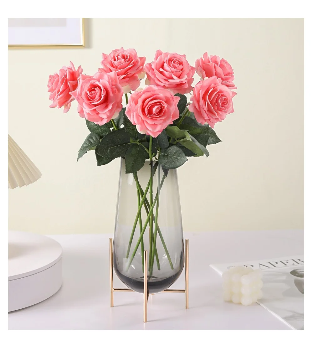 New Design Artificial High Quality Single Alice Rose Flower Real Touch ...