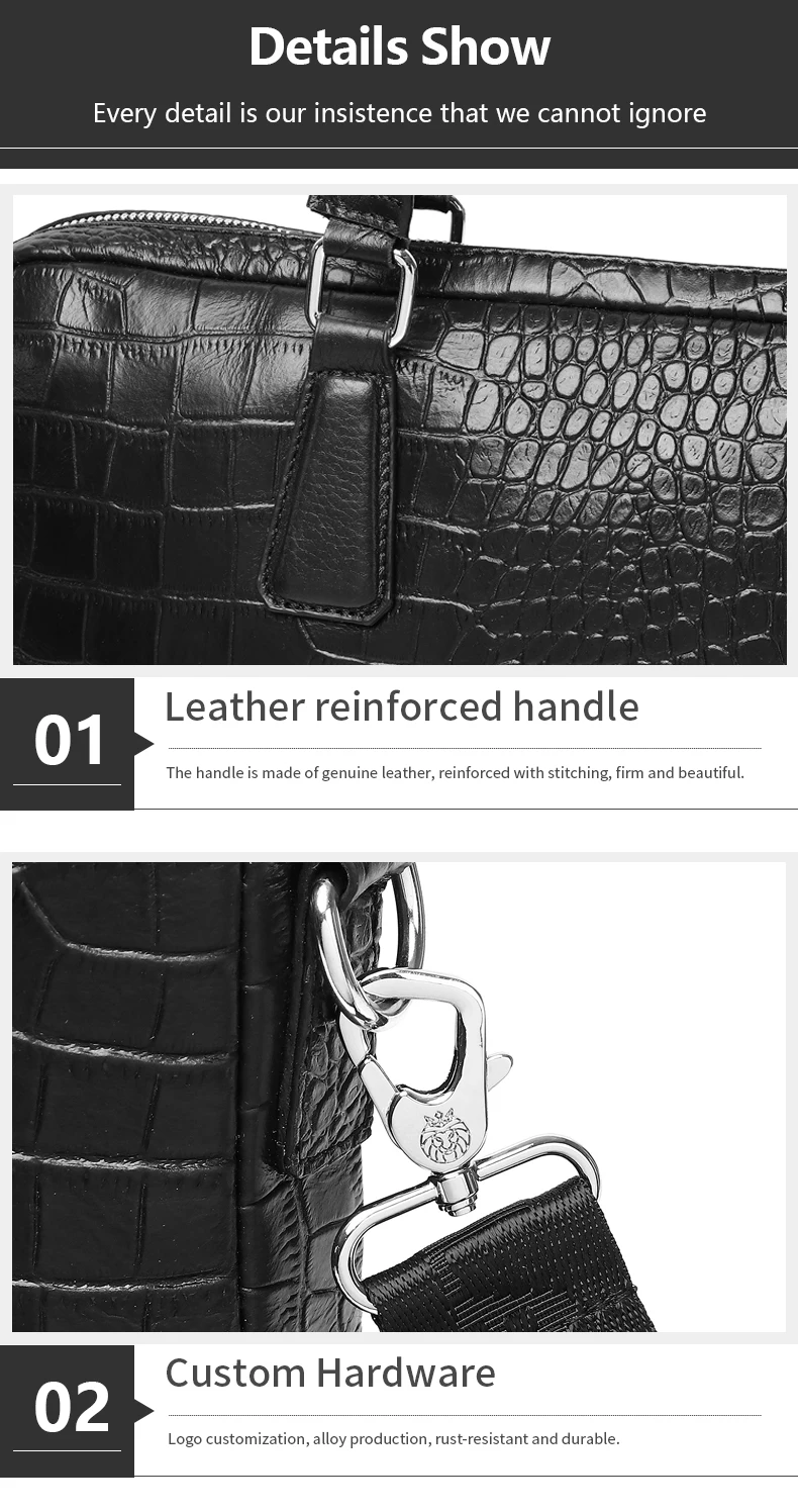 Schlatum Genuine Leather Minimalism Thin Office Laptop Bags Men ...