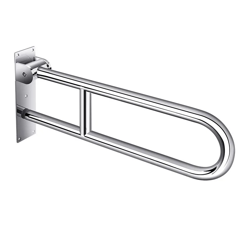 Top Class Stainless Steel U Shape Toilet Bathroom Handrails Folding