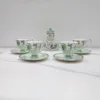 Flower tea pot 4 cups 4 plates