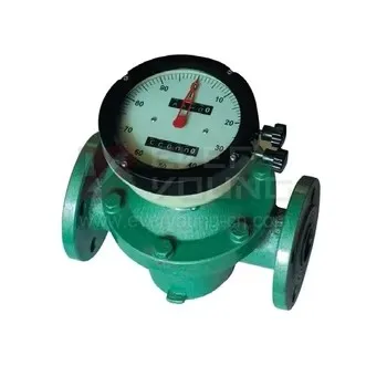 Diesel Oil Flow Meter Cast Iron Heavy Mechanical Oil Fuel Oval Gear Flow Meter