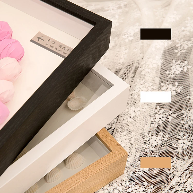 Best Quality Large Size Shadow Boxes Display Cases White Wedding Floater Picture Photo Frames