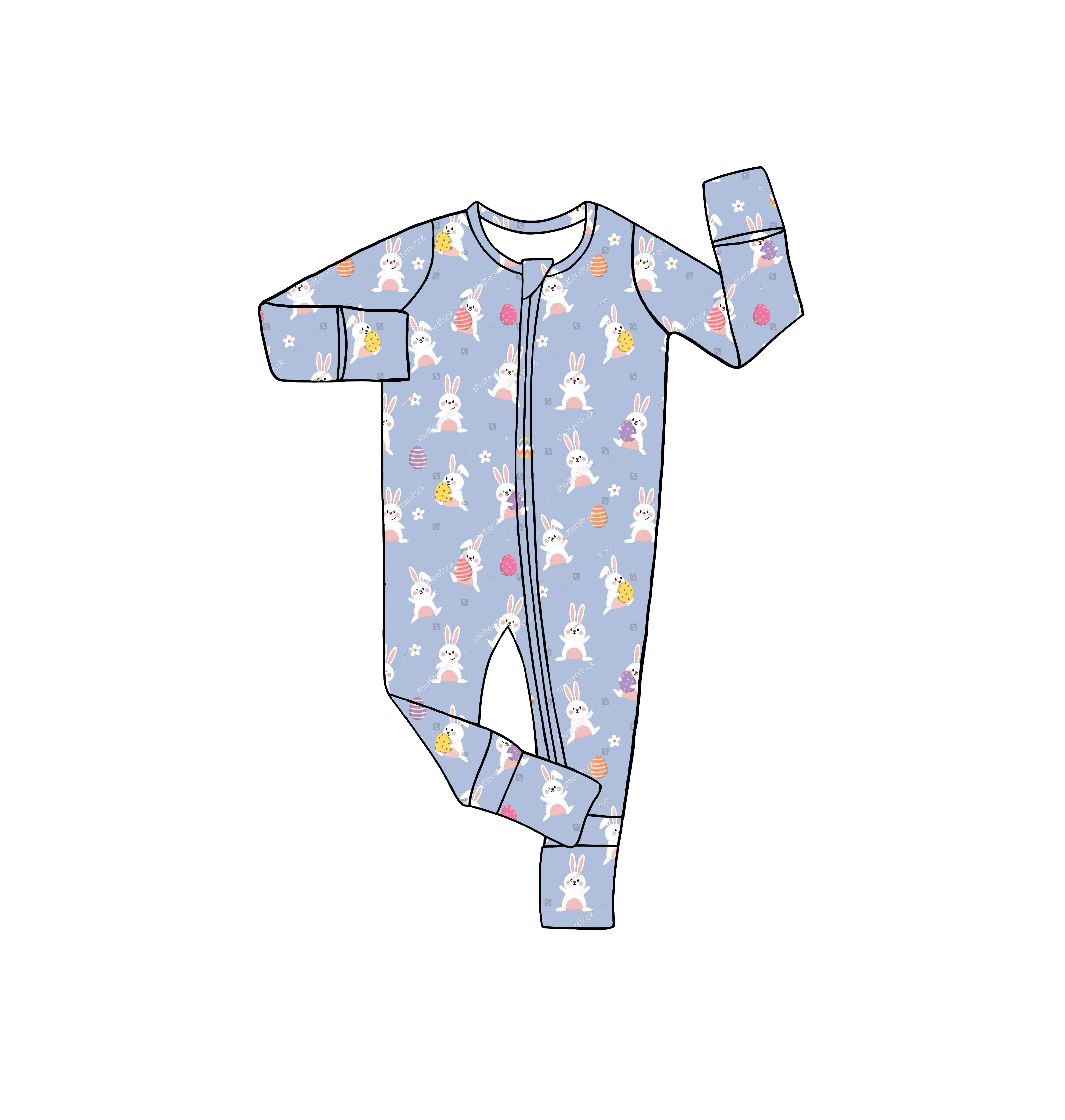 Bamboo Clothes Custom Print Infant Pajamas Super Soft Breathable Baby