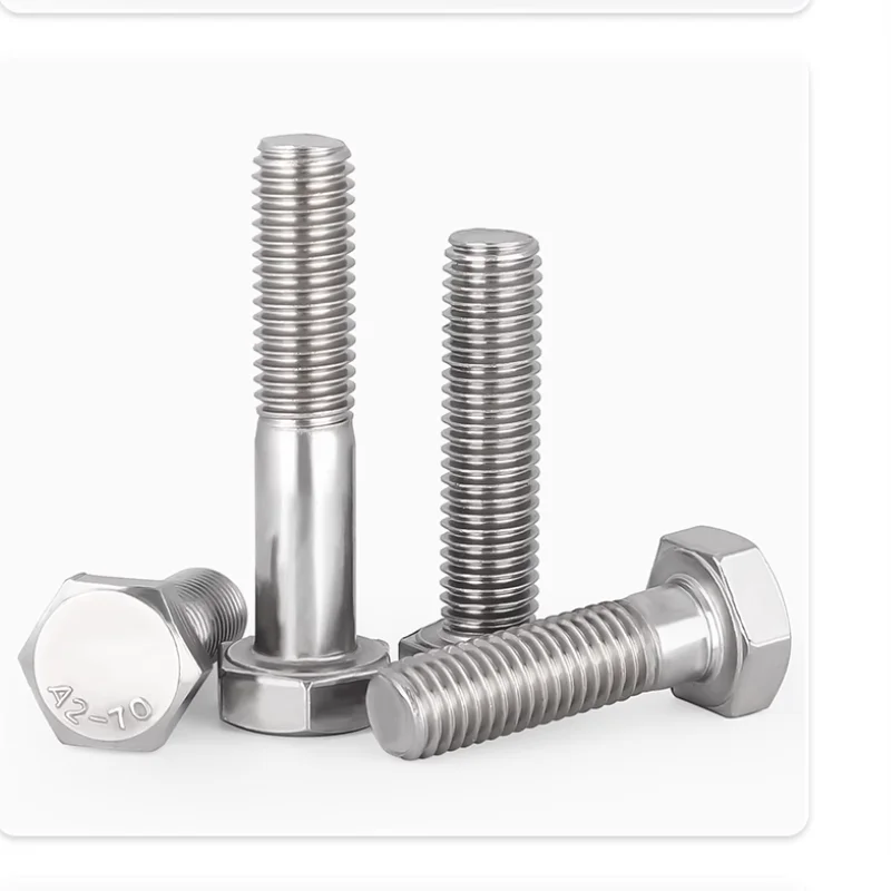 product china manufacturer  ss304 ss316 hexagon bolt stainless steel half thread hex bolt-61