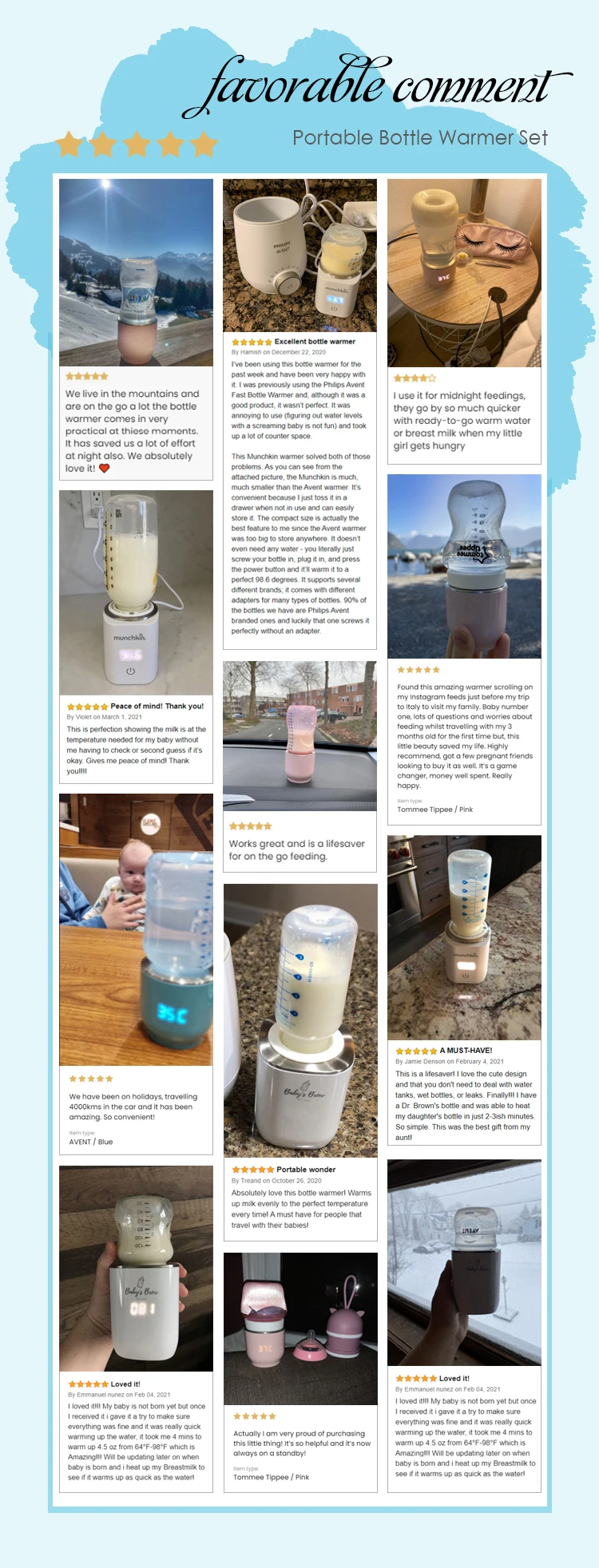 Portable Bottle Warmer New Arrival Amazon Hot Sale Thermos Usb Battery