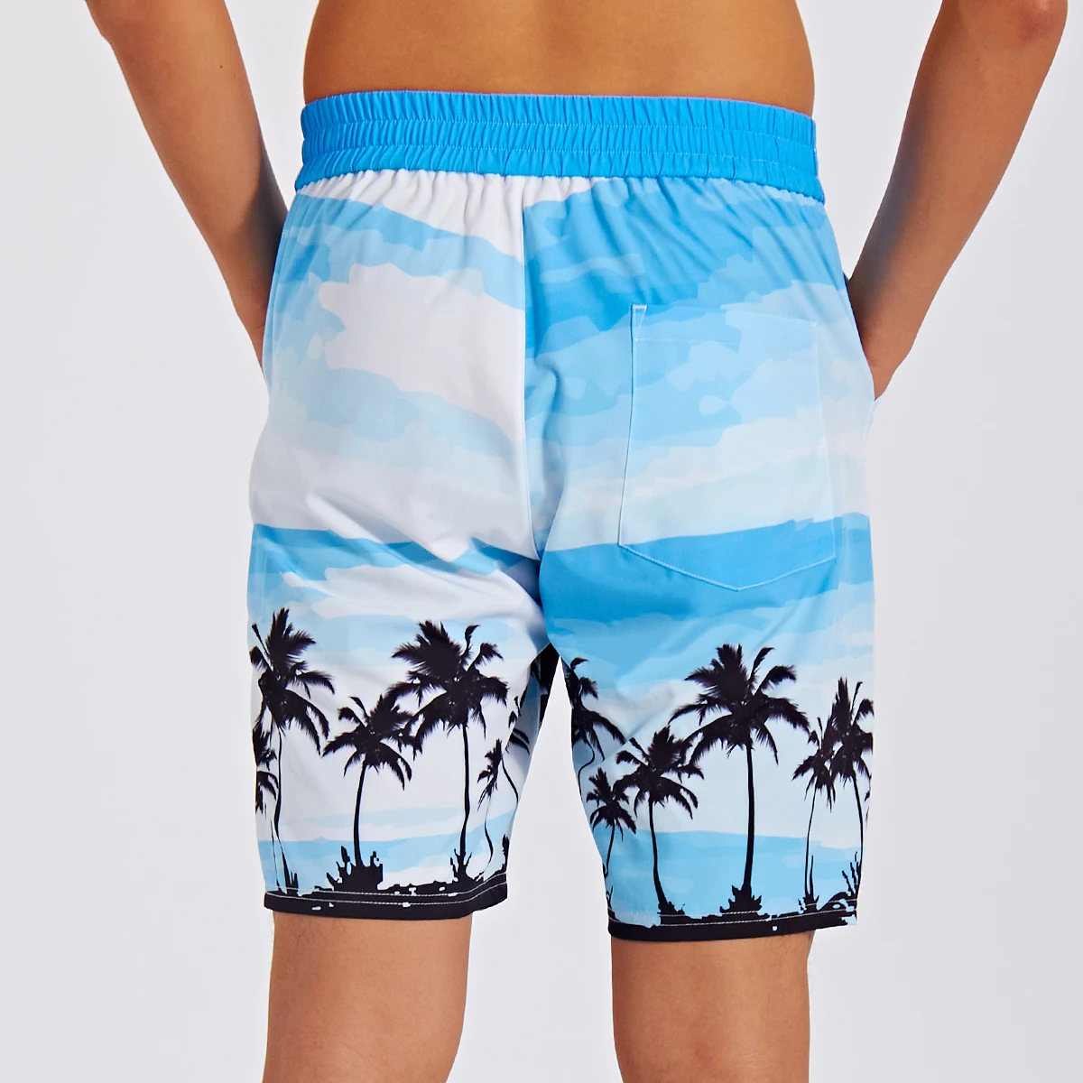 Szublimációs férfi spandex gyorsan száradó strandszörfdeszka strand nyári izzadságnadrág férfi hálós rövidnadrág fürdőruha693_voghion.com