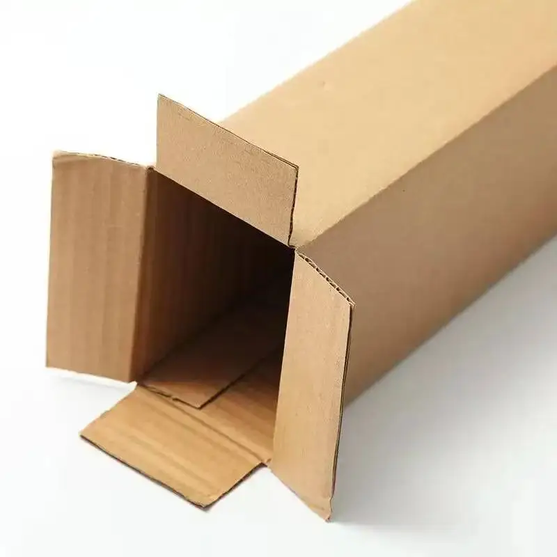 Long Corrugated Cartons for Shipping Cardboard Rectangle Tube Packing Box Embossing Printing for Umbrella Sword Children's Toys