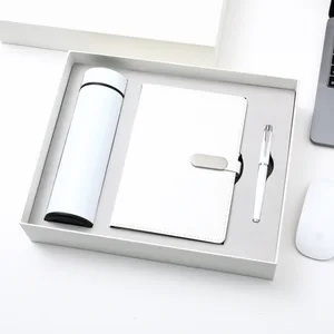 Custom Office Gifts for Employee Promotional Items Executive Sets A5 Notebooks with Pen and Bottle Gift Set