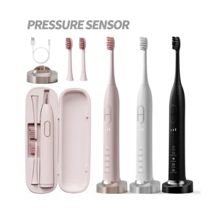 PRESSURE SENSOR Custom 48000 Strokes/min Rechargeable Sonic Electric Toothbrush for Adults Travel