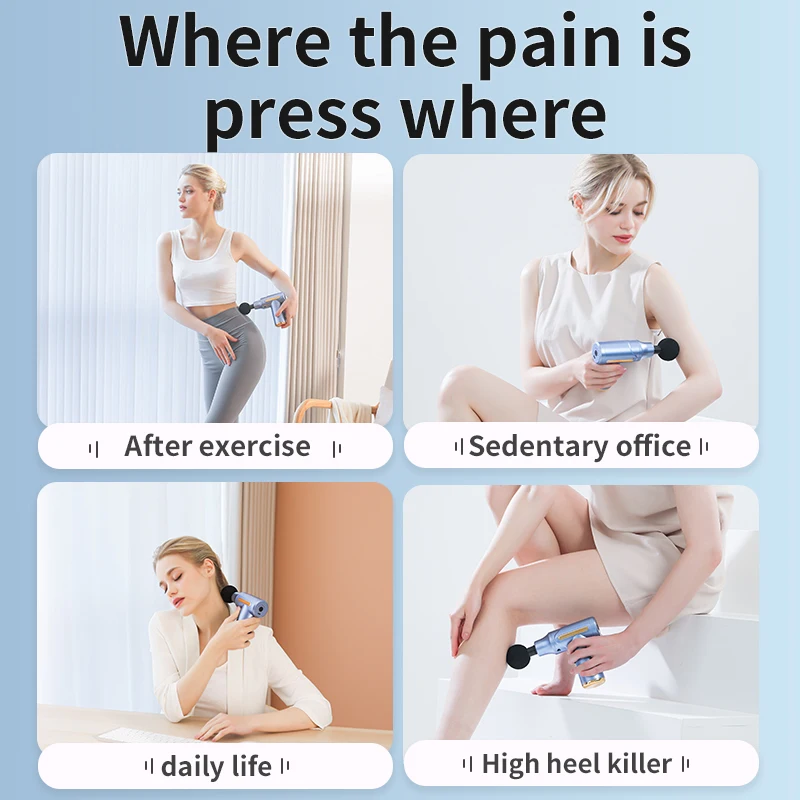 2025 New Design Colorful Massage Equipment Deep Muscle Soreness Relieve Portable Fascia Mini Massage Gun