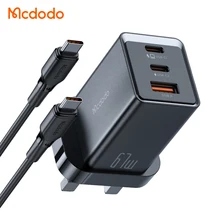 Mcdodo 155 67W 65W GaN Usb C Charger Kit With Type-C Cable 2M GaN Mobile Charger Pd 45W 20W Charger For Macbook Laptop Tablet
