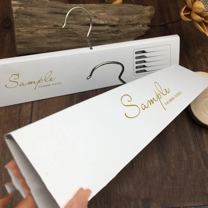 Recycled 35cm Custom Printed Textile Displaying Fabric Swatch Headers Cardboard Paper Hanger