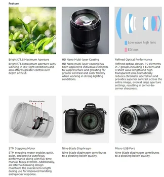 Viltrox 85mm F1.8 Auto Focus Full Frame Camera Lens for Z Mount Camera Z5 Z6 Z7 Z50 Z6II Z7II product image