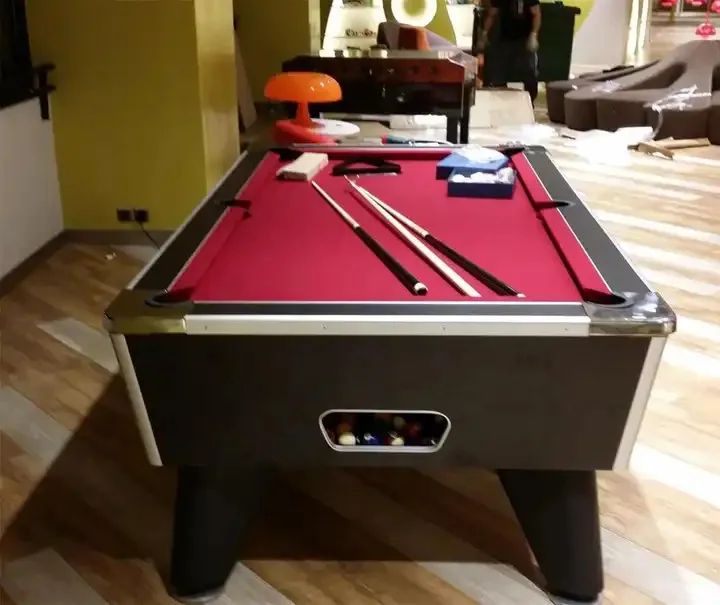 Commercial Use Coin Operated 7ft 8ft Pool Table Manual Coin Operating