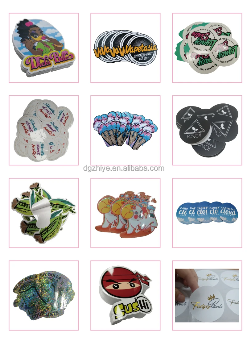 定制印刷乙烯基模切品牌标志贴纸印刷