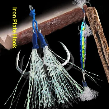 For Bestseller Iron Plate Double Hook Lure with Strong Pulling Power & Corrosion-Resistant for Sea & Boat Fishing – Hooks – view 3