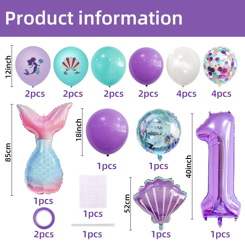 FEIQU Fish Tail Balloon Riser Back to School Birthday Party Curb ...