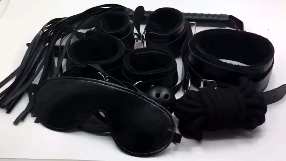 Dropshipping Sex Product Bdsm Set Bondage Gear Pu Leather Fetish 10 Kit Restraints Slave Adult 2493