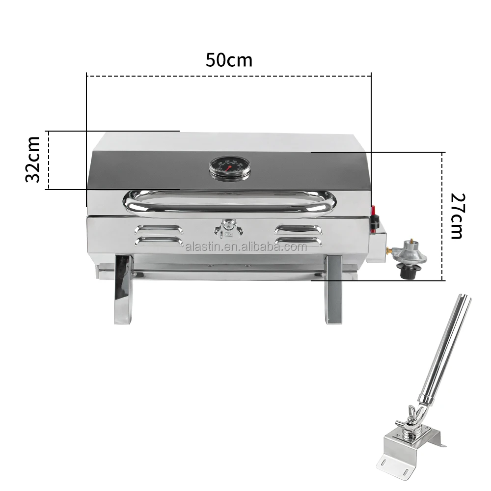 Wholesale Marine Boat Adjustable BBQ Grill Bracket 304 Stainless Steel ...