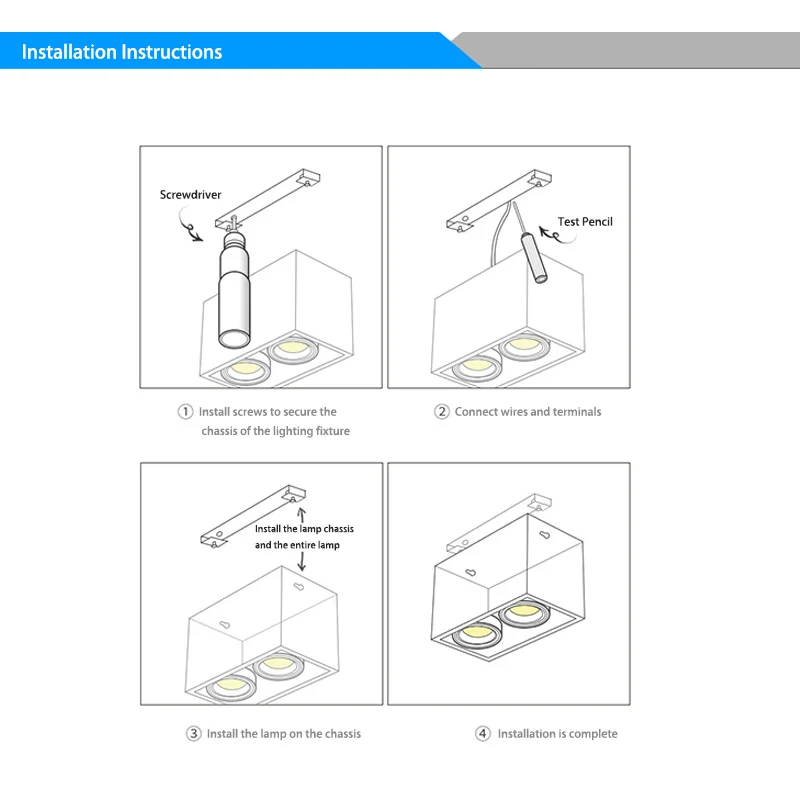 Led Square Downlight Surface Mounted Ceiling Light Dimmable 15w 20w 25w 30w Aluminum Cob Led Down Light
