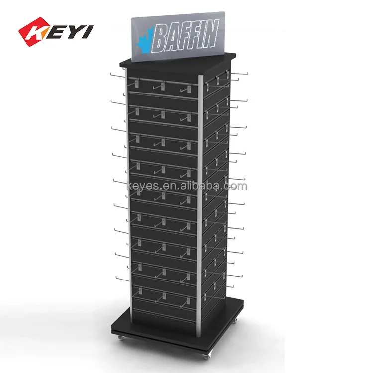 Retail Shop Metal Pegboard Display Rack for Key Chain Pack Hooks and Blister Pack Presentation