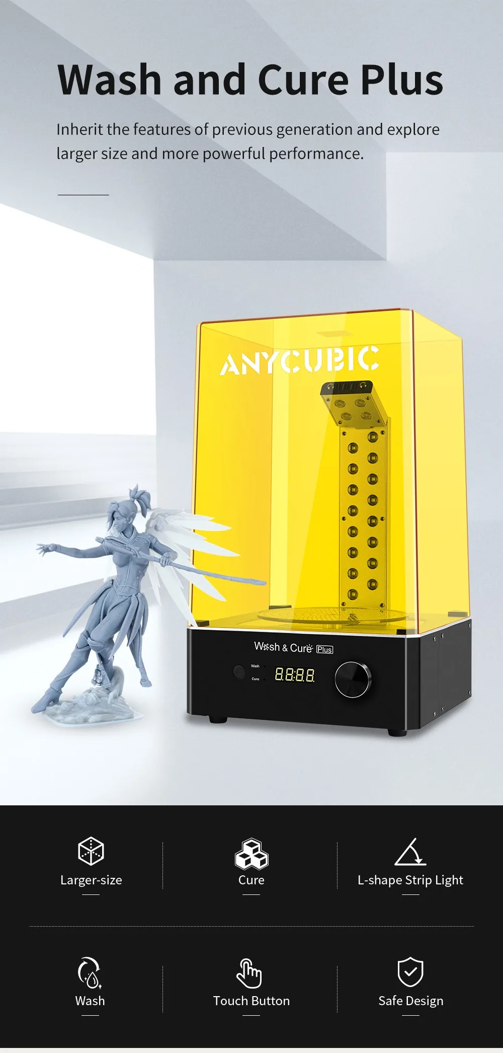 Anycubic Factory Wholesale Upgraded Large Wash & Cure Plus Machine
