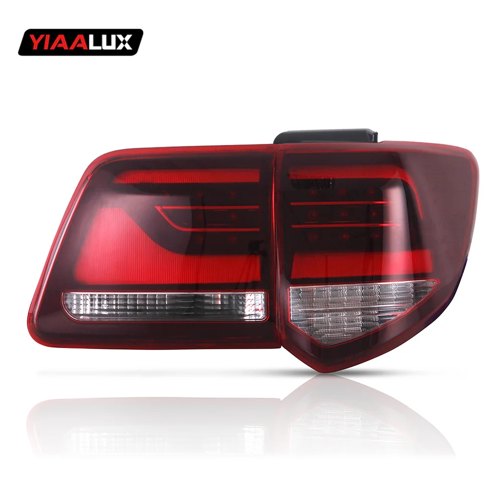 Vland Yiaalux For Toyota Fortuner 2012 -2016 Taillight LED Rear Tail Lamp stop light modified refit model red and smokey housing