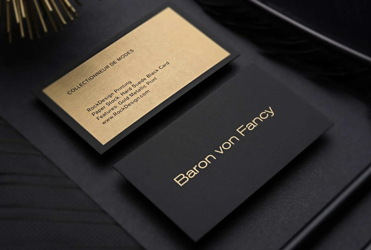 Personalized 200pcs Letterpress Black Business Cards -600gsm/32pt Matte Thick Paper /Size: 3.5