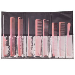 EUREKA 8SET-AC антистатический термостойкий гребень для парикмахера из углеродного металла прецизионный волос крысиный хвост набор углеродных гребешков